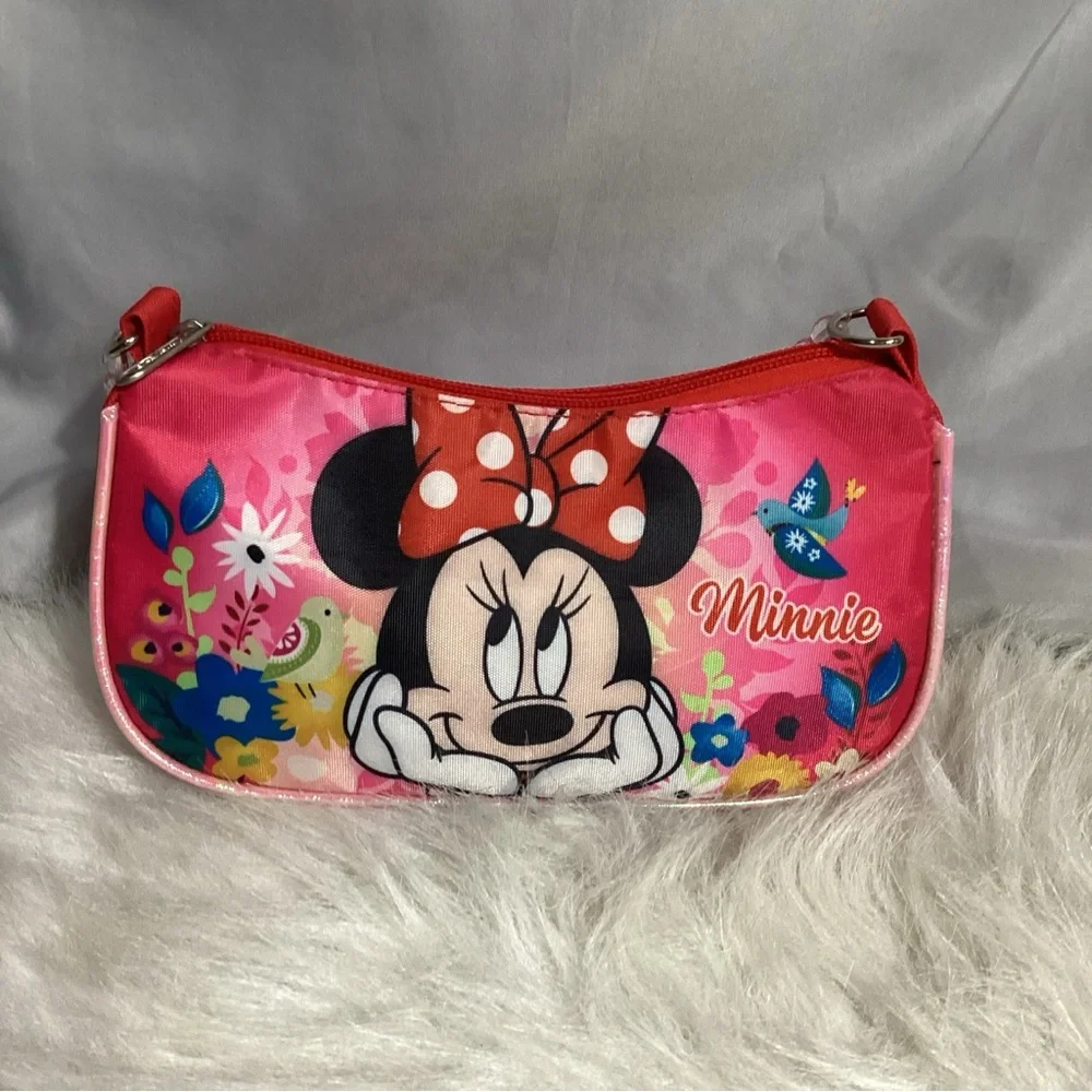 Disney Minnie Mouse Child’s Shoulder Handbag w/ Beaded Strap EUC